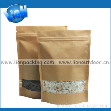 Ziplock Stand up Kraft Paper Bag Pouch